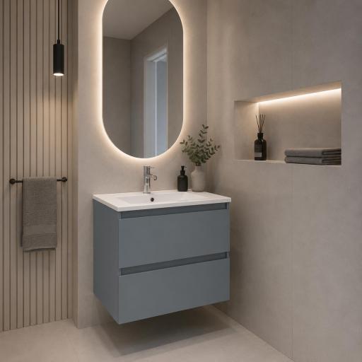 Mueble de baño de fondo reducido Nido 2 cajones suspendido de Visobath [2]