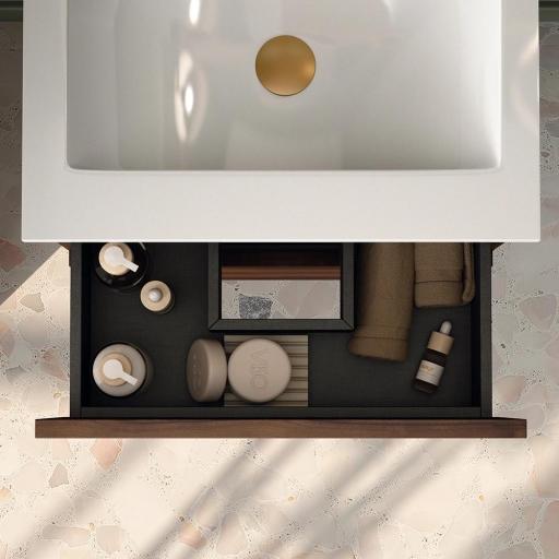 Mueble de baño Nido fondo reducido 3 cajones con patas de Visobath con diferentes acabados [2]