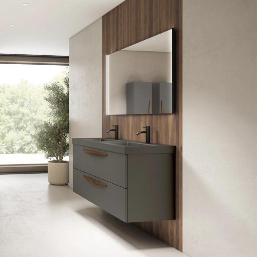 Mueble de baño Arco 2 cajones suspendido de Visobath con diferentes acabados [2]