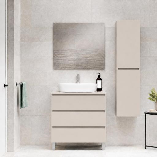 Mueble de baño sobre encimera Box 3 cajones con patas de Visobath [3]