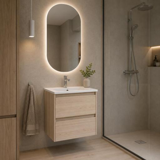 Mueble de baño de fondo reducido Nido 2 cajones suspendido de Visobath [1]