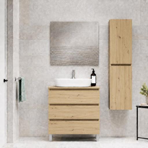 Mueble de baño sobre encimera Box 3 cajones con patas de Visobath [5]