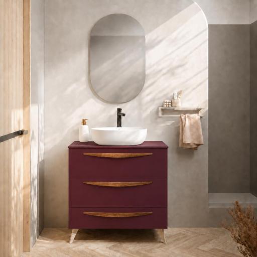 Mueble de baño sobre encimera Arco 3 cajones con patas de Visobath [0]