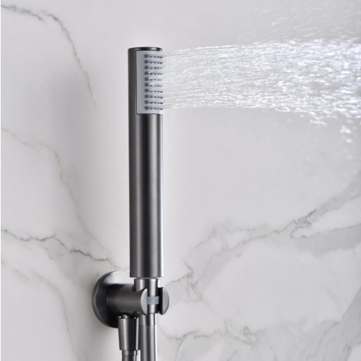 Grifo de ducha empotrado monomando TIVOLI black gun metal de IMEX [1]