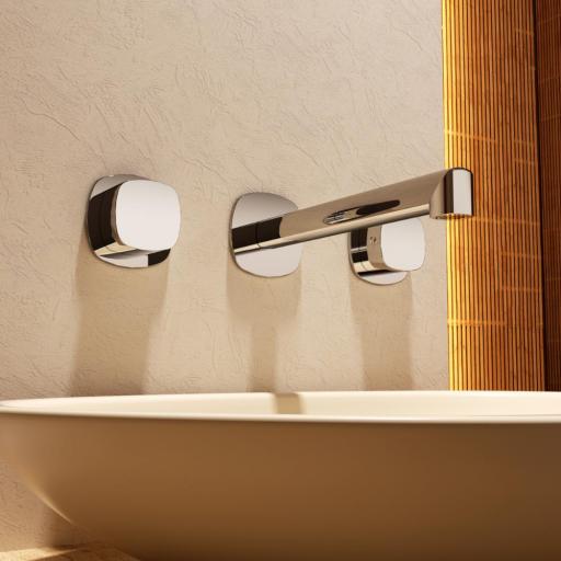 Grifo bimando de lavabo empotrado cromo de Imex [1]