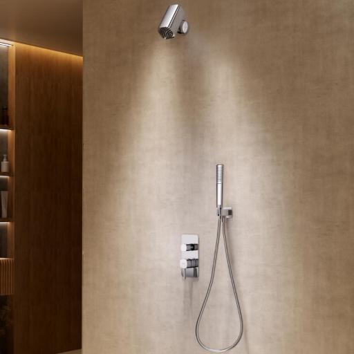 Conjunto de ducha empotrado monomando Toscana cromo de Imex [1]