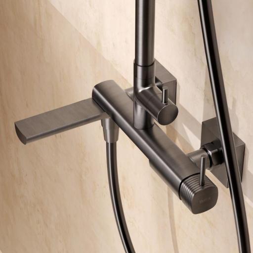 Conjunto barra de baño ducha monomando Firenze cromo de Imex [2]