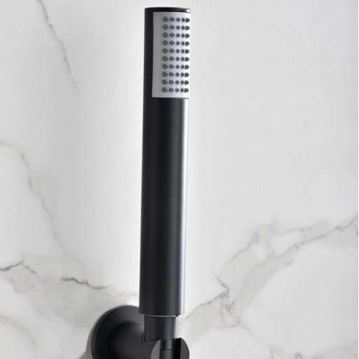 Grifo de ducha empotrado termostático TIVOLI negro mate de IMEX [1]