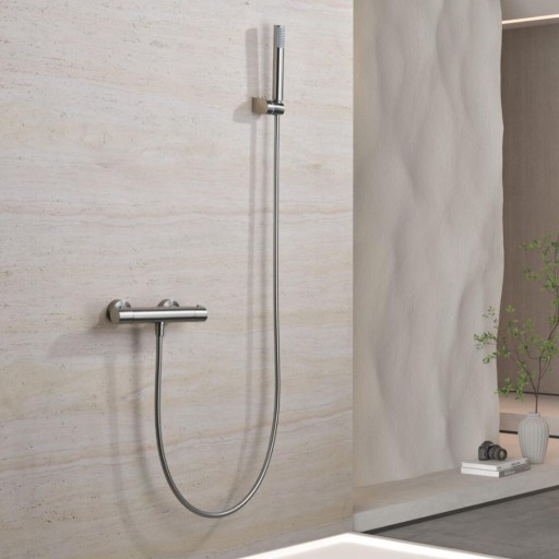 Grifo de baño termostático Monza níquel cepillado de Imex [1]