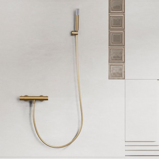 Grifo de baño termostático Monza oro cepillado de Imex [1]