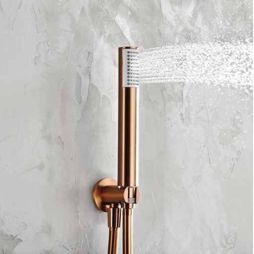 Grifo de ducha empotrado monomando TIVOLI oro rosa cepillado de IMEX [1]