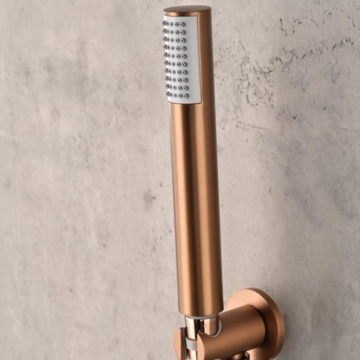 Grifo de ducha empotrado termostático TIVOLI oro rosa cepillado de IMEX [1]