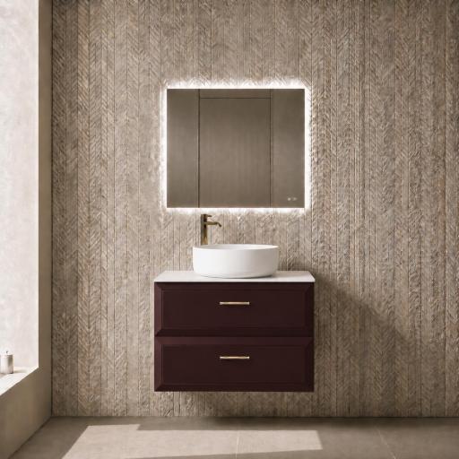 Mueble de baño Delta 2 cajones suspendido sobre encimera de VIsobath [2]