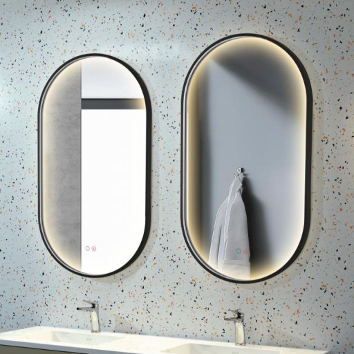 Espejo de baño Rio con luz perimetral ovalado de Ledimex