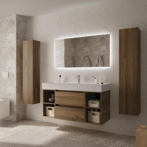 Mueble de baño Bequia Plus suspendido 2 cajones 4 huecos 120cm de Salgar [3]