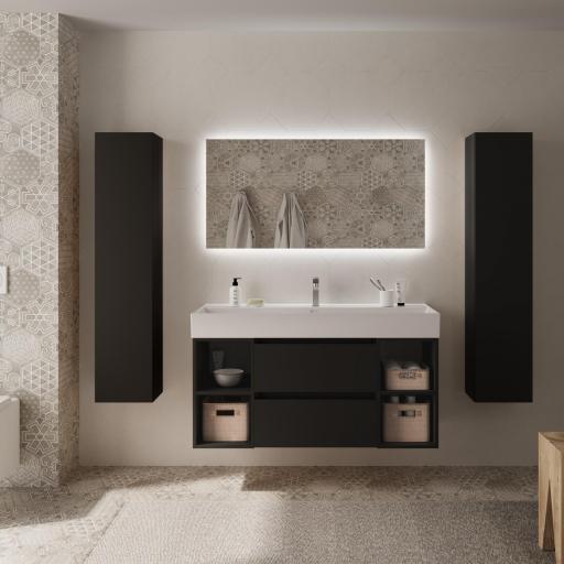 Mueble de baño Bequia Plus suspendido 2 cajones 4 huecos 120cm de Salgar [4]