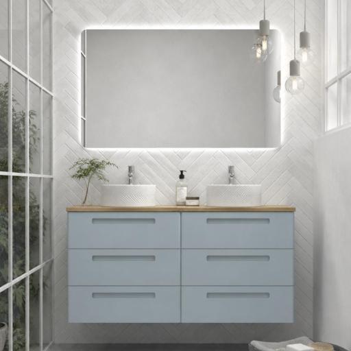 Mueble de baño sobre encimera Paris 6 cajones 2 senos suspendido de Avila Dos [2]