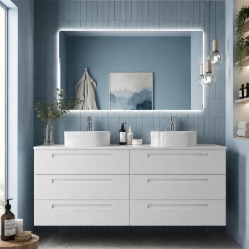 Mueble de baño sobre encimera Paris 6 cajones 2 senos suspendido de Avila Dos [0]