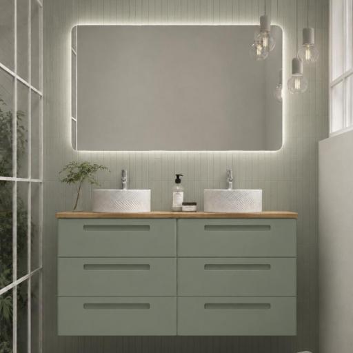 Mueble de baño sobre encimera Paris 6 cajones 2 senos suspendido de Avila Dos [1]