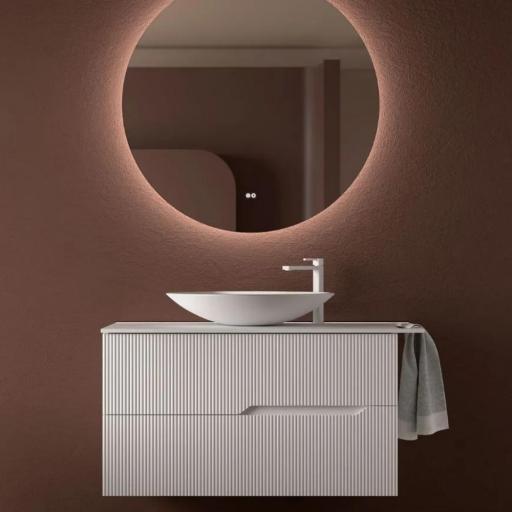 Mueble de baño Bamboo suspendido 2 cajones lavabo sobre-encimera de Coycama con diferentes opciones [2]
