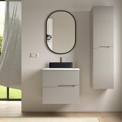 Mueble de baño Bamboo suspendido 2 cajones lavabo sobre-encimera de Coycama con diferentes opciones [3]