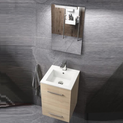 Conjunto completo mueble de baño Cube 1 cajon + 1 puerta de Ordoñez [2]