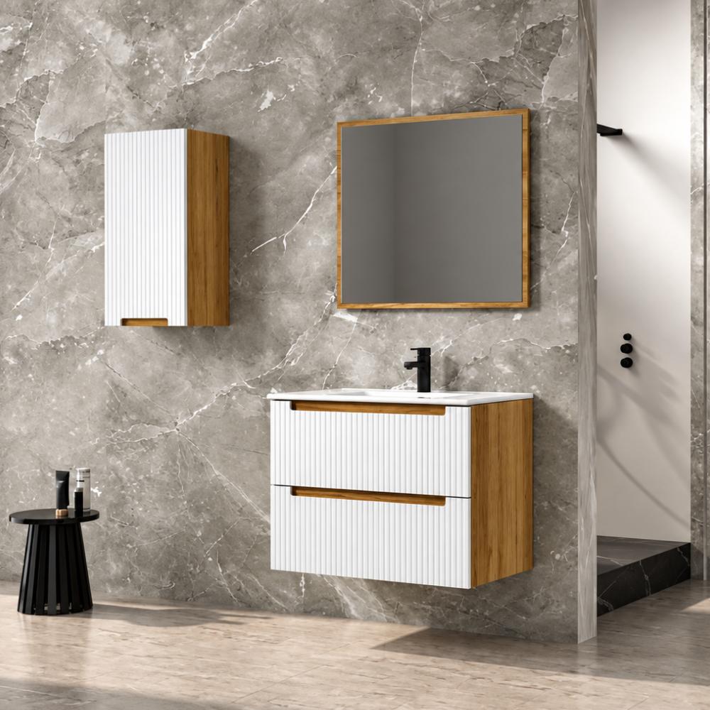Mueble de baño encastrado Lineal 2 cajones suspendido de Batoni