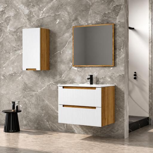 Mueble de baño encastrado Lineal 2 cajones suspendido de Batoni