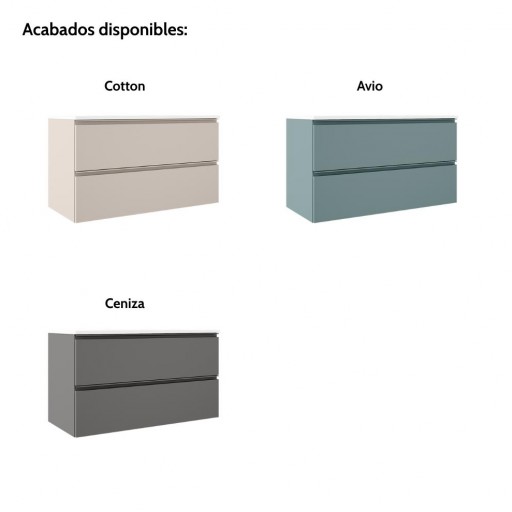 Promo mueble de baño Granada suspendido 2 cajones de Visobath con tirador del mismo acabado del mueble [2]