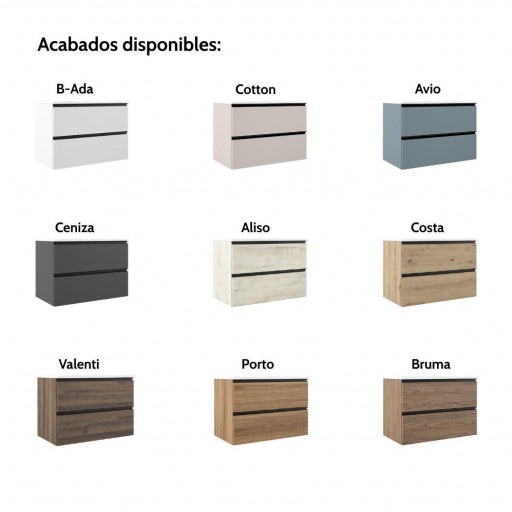 Promo mueble de baño Granada suspendido 2 cajones 2 lavabos de Visobath [2]