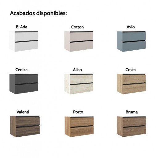 Promo mueble de baño Granada con 2 cajones suspendido de Visobath [2]