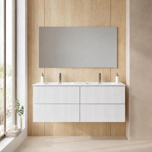 Mueble de baño Vora suspendido 2 cajones con lavabo enzo promocion de Royo en diferentes acabados [1]
