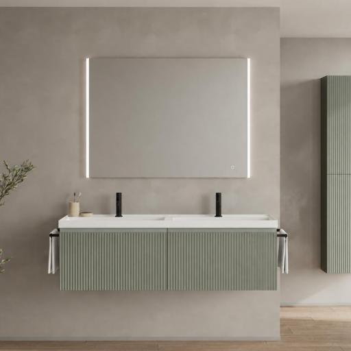 Mueble de baño Vora suspendido 1 cajon con lavabo cairo promocion de Royo en diferentes acabados [1]