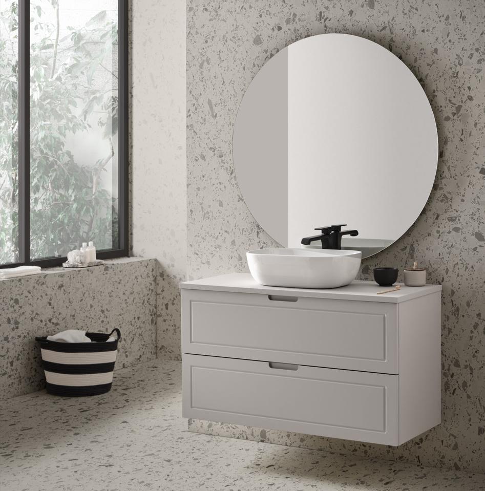 Mueble de baño 60cm suspendido con 2 cajones y lavabo ceramico 200€