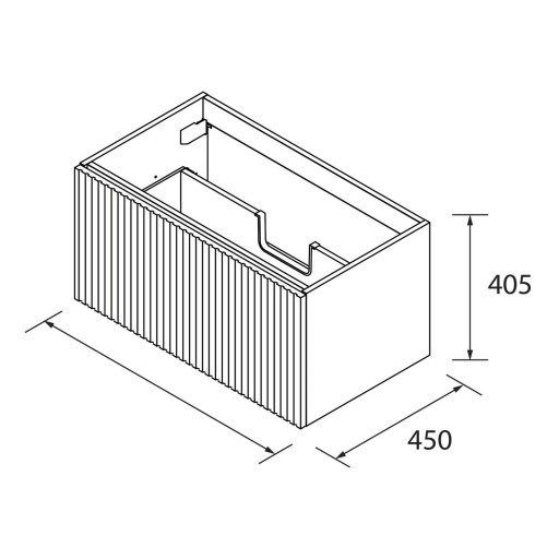 Mueble de baño Biba suspendido 1 cajon de Salgar con diferentes acabados [5]