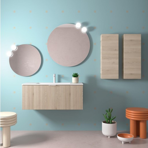 Mueble de baño Biba suspendido 1 cajon de Salgar con diferentes acabados
