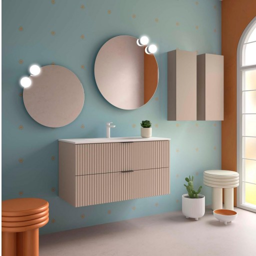 Mueble de baño Biba suspendido 2 cajones de Salgar con diferentes acabados [3]