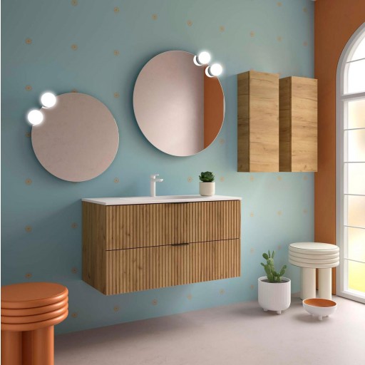 Mueble de baño Biba suspendido 2 cajones de Salgar con diferentes acabados [1]