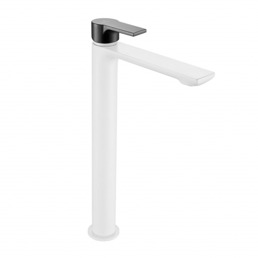 Grifo lavabo alto monomando Chic blanco mate de Aquassent [1]