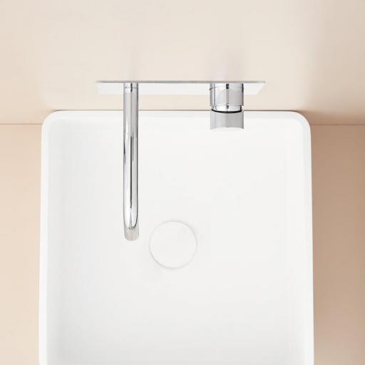 Grifo de lavabo monomando empotrado con embellecedor Loop de Sanycces [1]