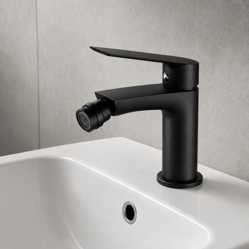 Grifo bidet monomando Luxor negro mate de Imex