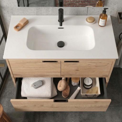 Mueble de baño Contessa 2 puertas 1 cajon con patas de Salgar [4]
