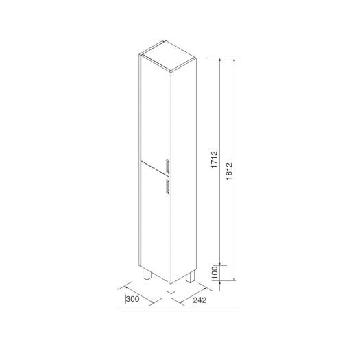 Mueble de baño Contessa 2 puertas 1 cajon con patas de Salgar [1]