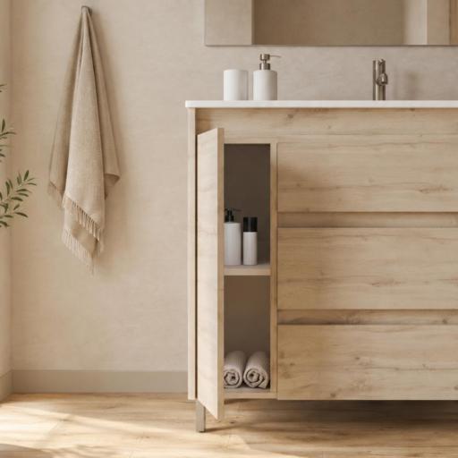 Mueble de baño Sansa con patas 3 cajones con 1 puerta promocion de Royo [1]