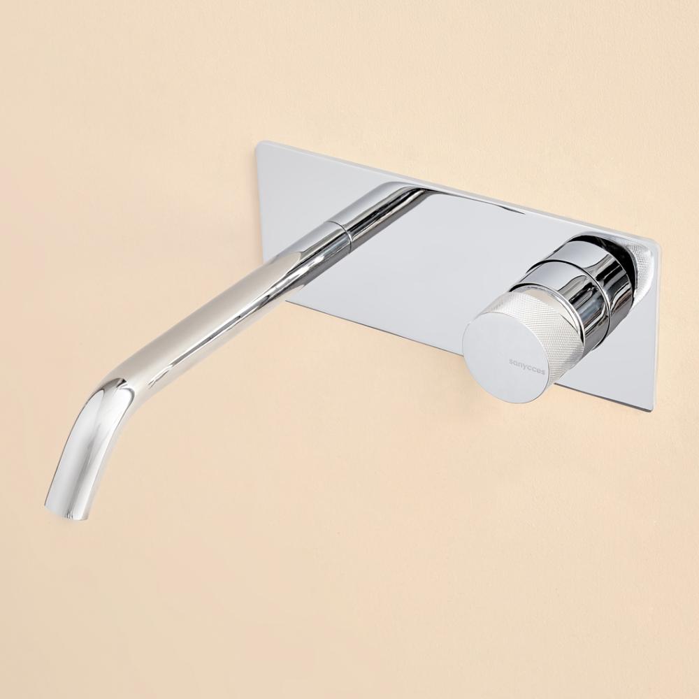Grifo de lavabo monomando empotrado con embellecedor Loop de Sanycces