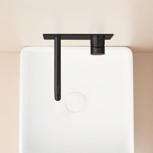 Grifo de lavabo monomando empotrado con embellecedor Loop de Sanycces [3]