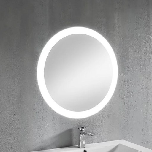 Espejo de baño Blue con luz frontal redondo promo de Visobath