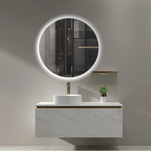 Espejo de baño Oporto retroiluminado redondo de Ledimex