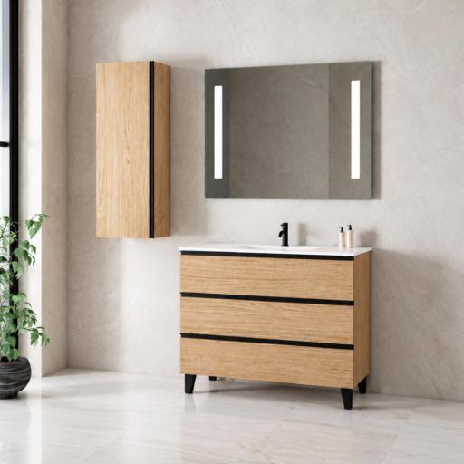 Mueble de baño encastrado Miami 3 cajones con patas de Batoni [0]