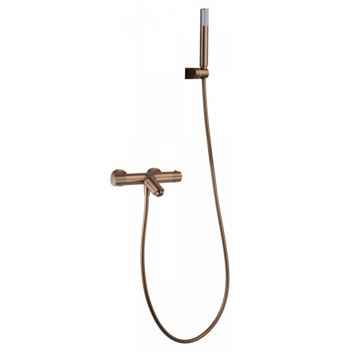 Grifo de baño termostático Monza Oro Rosa cepillado de Imex